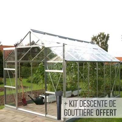 Serre en verre Lams Laurus aluminium finition aluminium 11,30m²