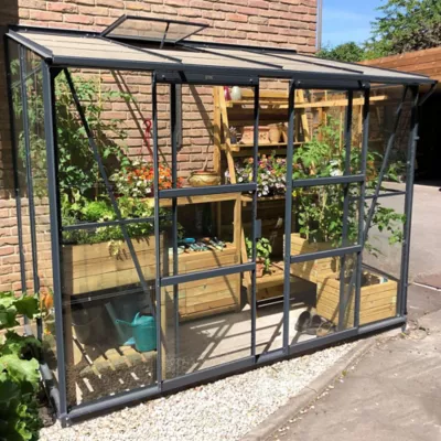 Serre en verre Lams Melissa anthracite 3,30m²