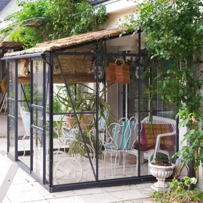 Serre en verre Lams Melissa anthracite 4,90m²