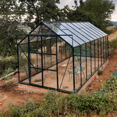 Serre en verre Lams Laurus anthracite 14,40m²