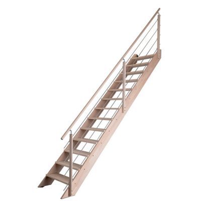 Escalier droit bois Novah 13 marches hêtre