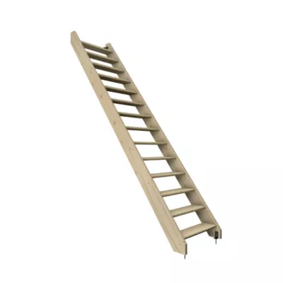 Kit échelle à composer droit en bois, Normandie l.74,5 cm 14 marches sapin Kordo