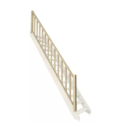Rampe balustre rectangle sapin escalier droit Kordo