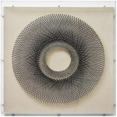 Vitrine filaire un cercle l.60 x H.60 cm