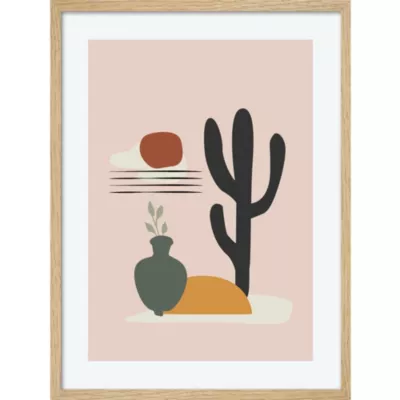 Image encadrée Cactus 30 x 40 cm CM Creation