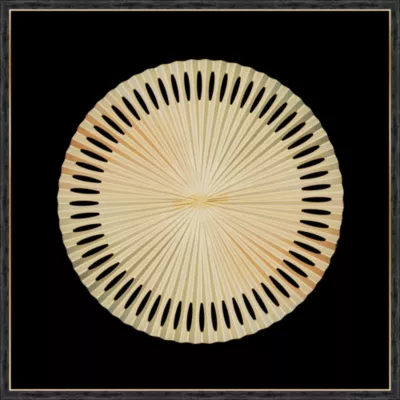 Vitrine décorative éventail métal noir er doré l.60 x H.60 cm CM creation