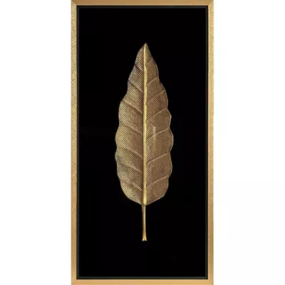 Vitrine décorative plume métal doré l.100 x H.50 cm CM creation
