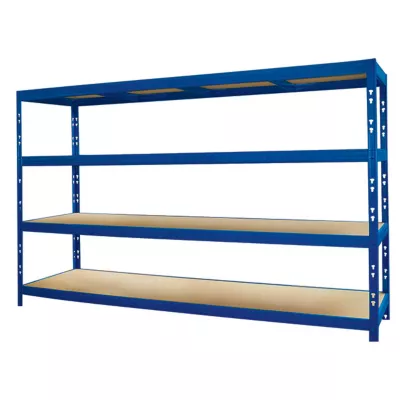 Etagère epoxy bleu 4 tablettes L. 237 x H. 200 x P. 60 cm charges lourdes