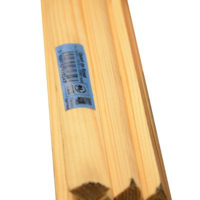 Quart de rond en sapin 14 x 14 mm L.2,5 m, 10 pièces