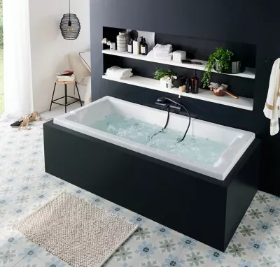 Baignoire balnéo Allibert Square Intensea 180 x 80 cm