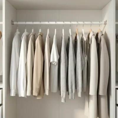 Tringle de penderie métal blanc Ø2,5 x 200 cm