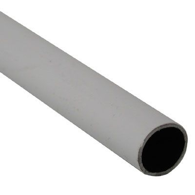 Tringle de penderie ronde acier blanc Ø1,8 x 200 cm