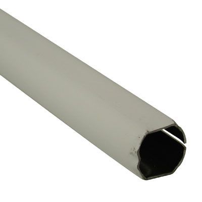 Tringle de penderie ovale acier blanc 1,5 m de 2 x 1,7 cm