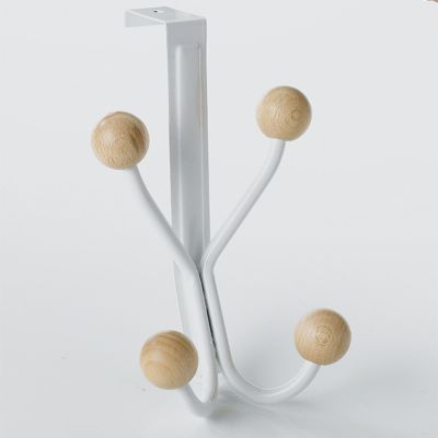 Porte-manteau à suspendre bois blanc Form Omaha 4 têtes