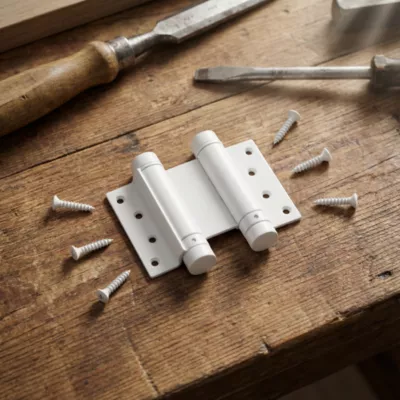 Charnière double action Diall 20mm Blanc