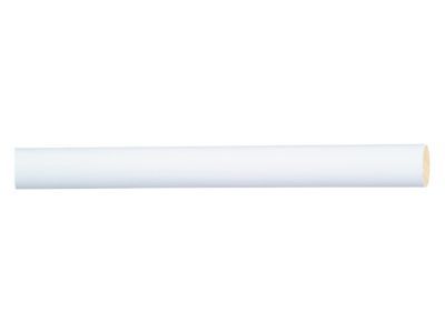 Barre à rideaux bois Colours Domino blanc laqué Ø28 mm x L.200 cm