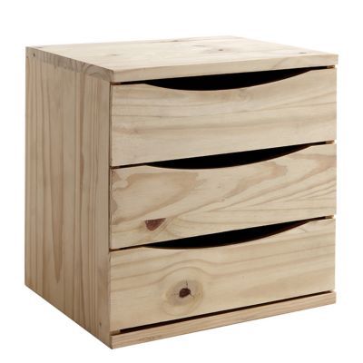 Caisson en pin avec 3 tiroirs Form Vitoria