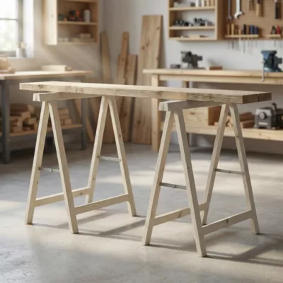 Tréteau en bois pin L. 75 cm x H. 75 cm