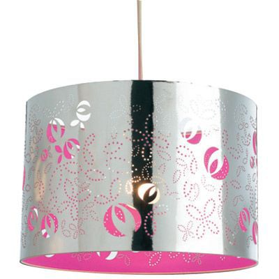 Abat-jour tambour Colours Mati fuchsia l.30 x H.20 cm