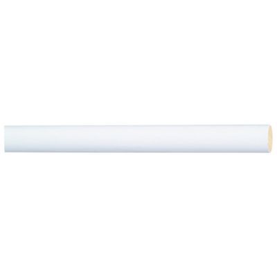 Barre à rideaux bois Colours Domino blanc satin Ø28 mm x L.300 cm