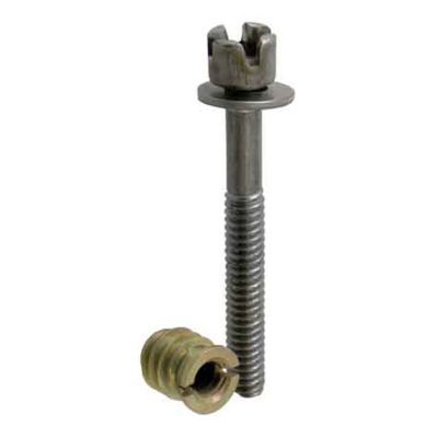 2 vis rappel acier/laiton Diall Ø8 x L.80mm