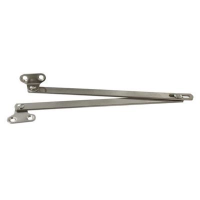 2 Compas coulisseaux sans arrêt droite/gauche acier nickelé L.300 mm x l.10 mm