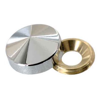 4 cache-vis conique Laiton chromé ø22 mm