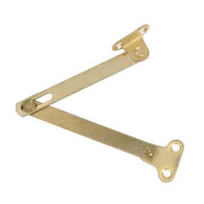 2 Compas coulisseaux avec arrêt droite/gauche acier laiton L. 150 mm x l.10 mm