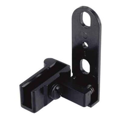2 pivots pour porte en verre Métal noir l.36 x H.16 mm
