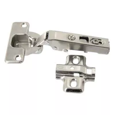 Charnière invisible clipsable acier nickelé pour porte Diall Ø35 mm 110°, lot de 2