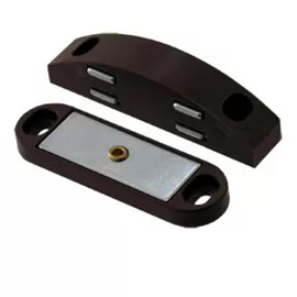 Loqueteau de meuble aimanté vendu par 2 Diall coloris marron entraxe 45 mm