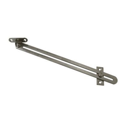 2 Compas coulisseaux à glissière droite/gauche acier nickelé L.200 mm x l.17 mm