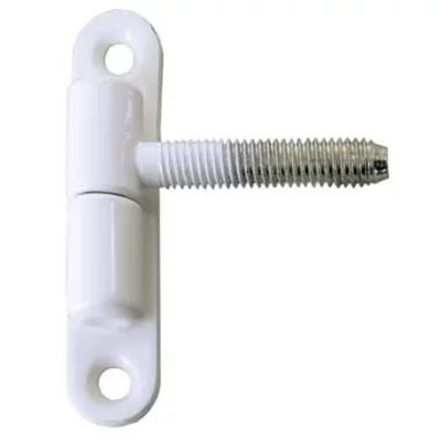Fiche à visser sur platine acier plastifié blanc ø13 mm