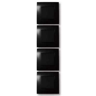 Lot de 4 va-et-vient noir glossy Kalya