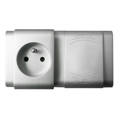 Va&vient + 2 prises 2 pôles+terre Diall métal