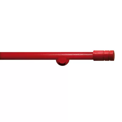 Ensemble Tringle à rideaux Tanca 200 cm rouge