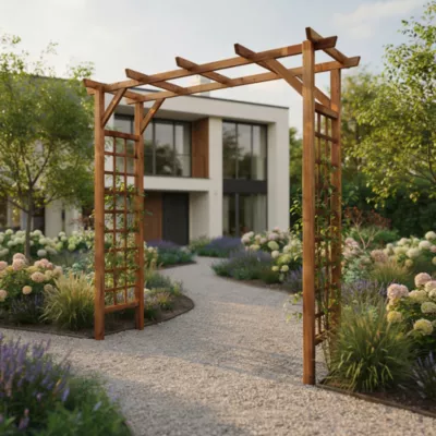 Arche de jardin pergola double droite