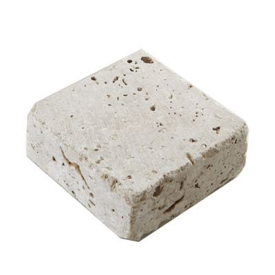 Pavé travertin 10 x 10 cm, ép.4 cm