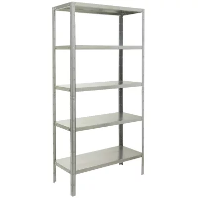 Étagère galva 5 tablettes Pythagore L.90 x H.180 x P.40 cm