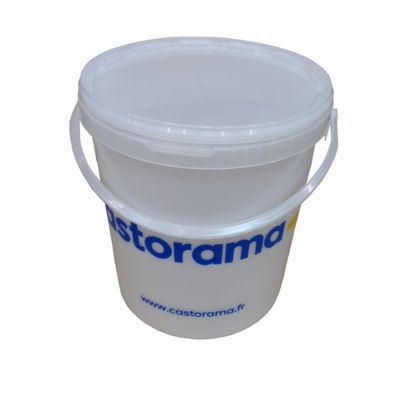 Seau doseur graduation intégrée blanc transparent 15L