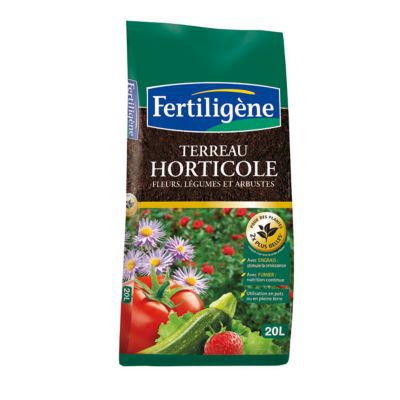 Lot de 2 sacs de terreau horticole 20L + 1 gratuit