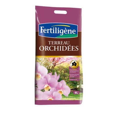 Lot de 2 sacs de terreau orchidées 6 L + 1 gratuit