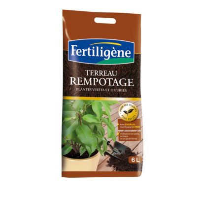 Lot de 2 sacs de terreau de rempotage 6 L + 1 gratuit