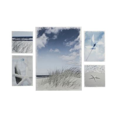 Set de 5 toiles Bord de mer 48 x 66 cm