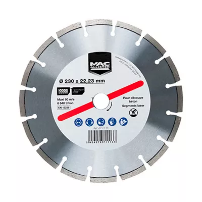 Disque diamant pour béton Mac Allister ø230 mm