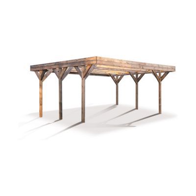 Carport double bois Blooma Leo