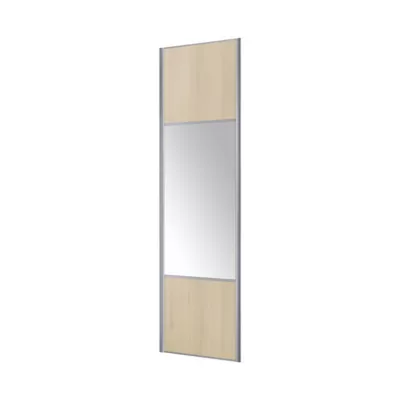 Porte de placard coulissante miroir acacia Form Valla 92,2 x 245,6 cm