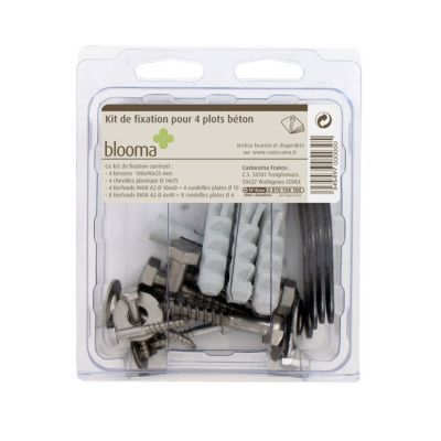 Kit de fixation pour 4 plots béton Blooma