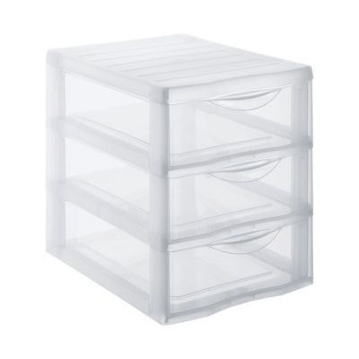 Tour de rangement 3 tiroirs transparent Orgamix A5