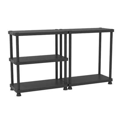 Étagère noire Teorem plus L.90 x H.187,5 x P.45 cm